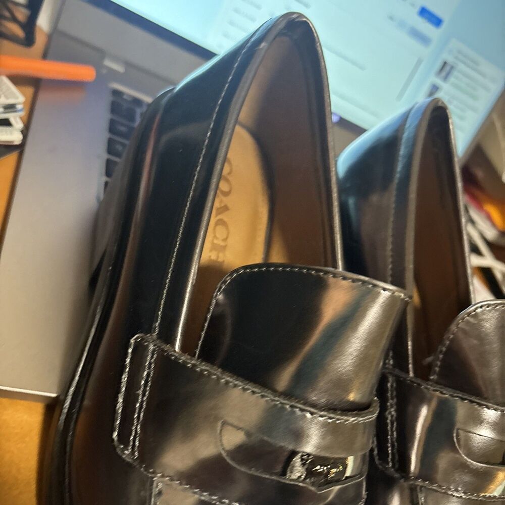 Coach Heath Mirror Metallic Gunmetal Women 8M - Picture 4 of 8